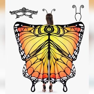Butterfly Wing Halloween Costume Shawl Cape